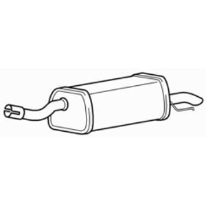 Rear exhaust silencer - rear, back