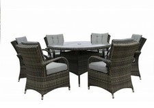 Rattan Grey Dining Round Table