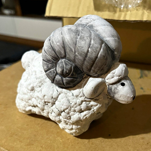Ceramic sheep figurine