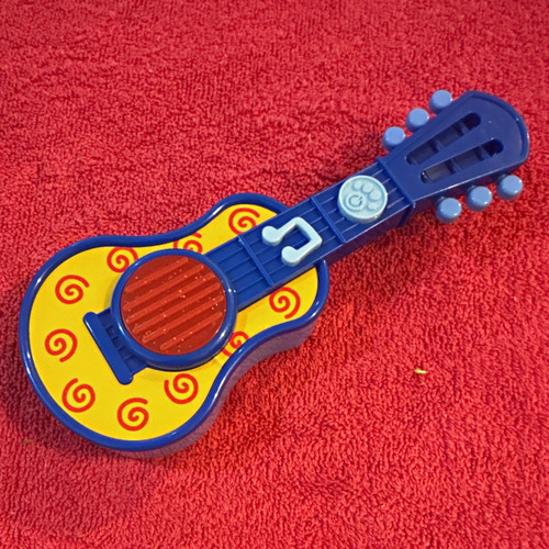 Toy guitar blue - toy, yellow