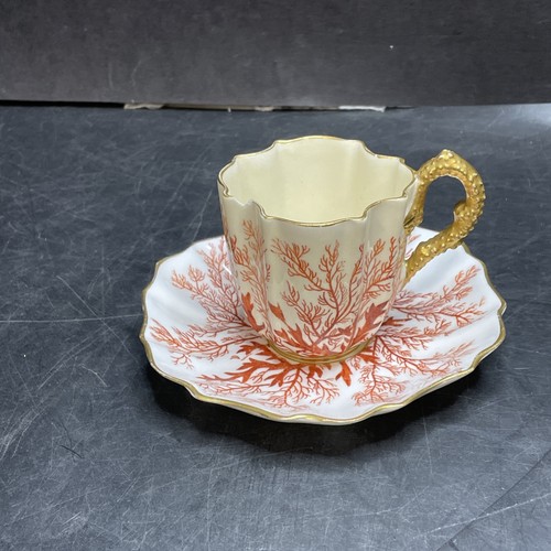Coalport red coral coffee cup - coalport,