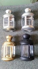 4 x IKEA Rotera metal lantern