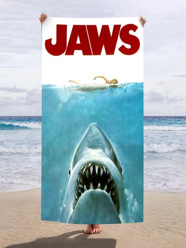 Jaws poster beach towel - poster,