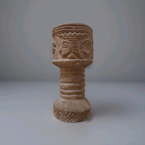Carved stone vase - stone, ethnic