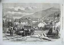 Original Old Antique Print