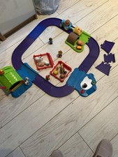 Happy land Farm With Track Animals Farmers Tractor Trailer And More  see photos