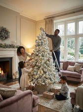 6ft Snowy Pre-Lit Christmas