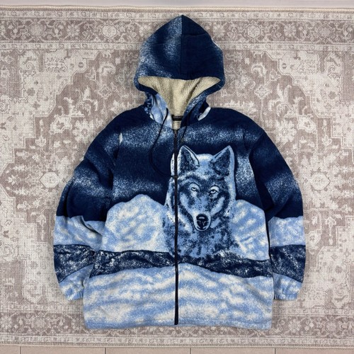 Mens vintage 90s hooded animal