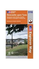 Newcastle upon Tyne OS Explorer Map 316 by Ordnance Survey Sheet map, folded The