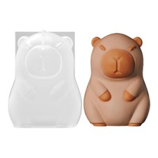 Animal Molds 3D Capybara Resin Mold Flexible Reusable Non-Stick Lovely Supple