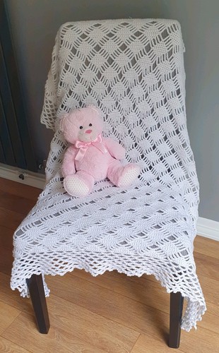 Hand crochet baby blanket - hand,