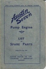 Austin pump engine - engine, list
