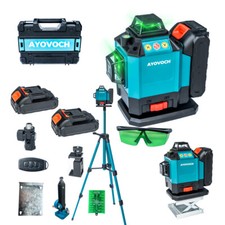 Laser Level 16 Line Green Self Leveling 4D 360° Cross Measure Tool Kit & Tripod