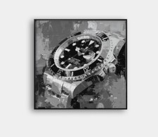 Rolex Watch Framed 24x24