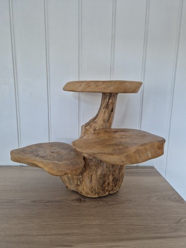 Wooden tree trunk stand with - stand, 3