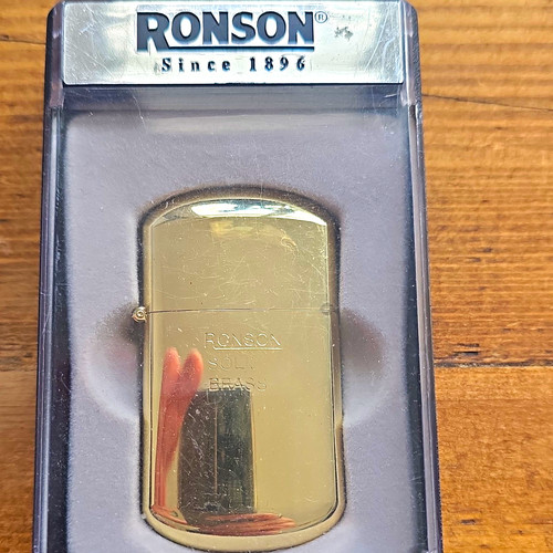 Ronson solid brass - gold, tone