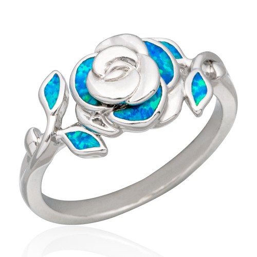 Flower ocean blue fire opal - flower,
