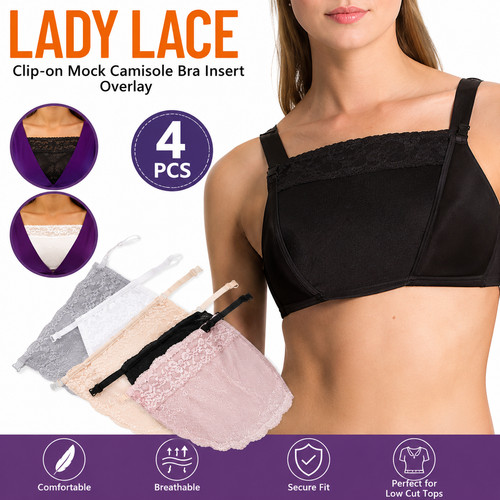 Lady lace clip - 4x, clip-on