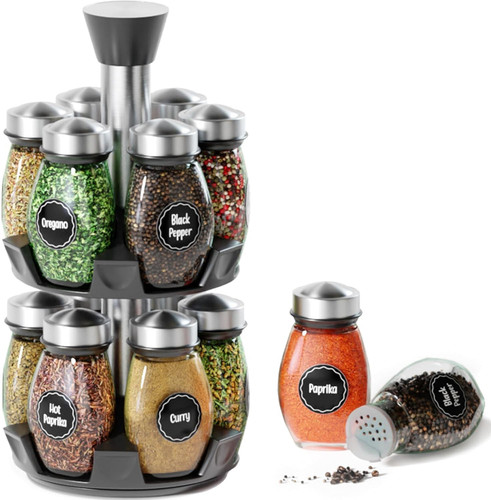Revolving spice rack organizer - revolving,
