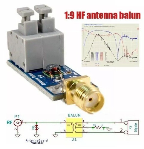Balun long wire hf - 1:9,