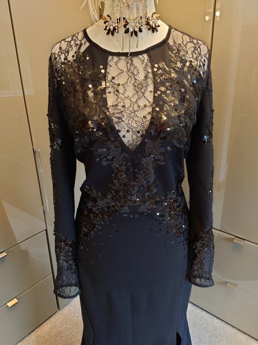 Lipsy long black sequin - long,