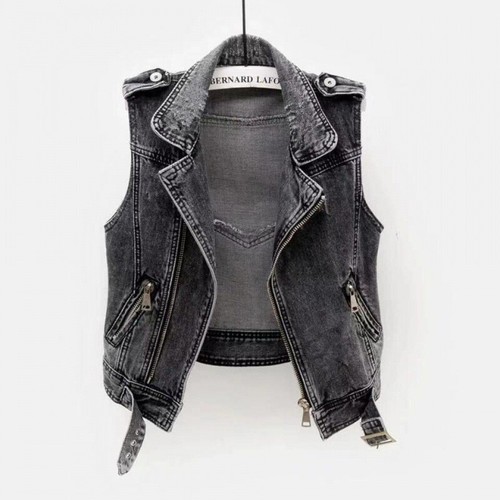Women lady denim - women, waistcoat