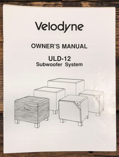Velodyne uld subwoofer - velodyne, uld-12