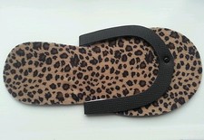 Brown Leopard Print Spa Pedicure flip flop / slippers Leopard print - NEW