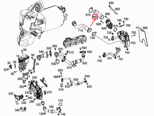 Mercedes benz w222 egr pipe - w222,