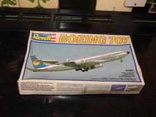Revell 1/144 Boeing 707 Lufthansa 4204 model kit. Part started