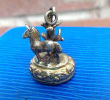 Gold Cased Watch Fob Seal or