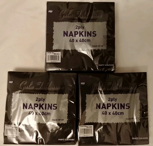 120 black napkins serviettes - 120,