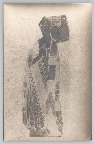 Rppc medieval lady brass - rppc,