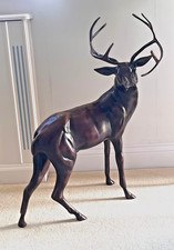 Large Stag cast bronzed effect metal alloy for interior