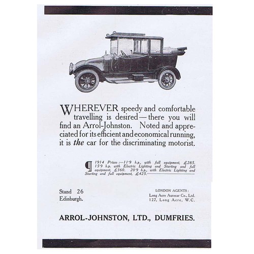 Arrol johnston ltd motor cars - motor,