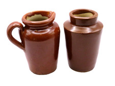 Antique Cream Pot & Pourer -