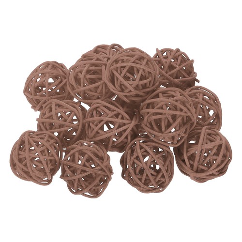14pcs brown wicker rattan - brown,