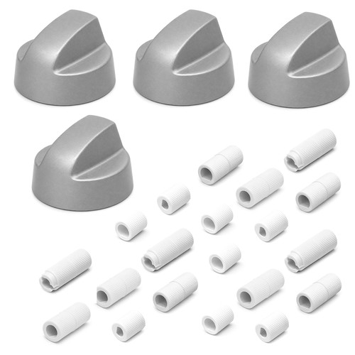Silver oven knob with five - knob,