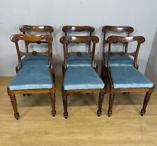 Set of six late Regency mahogany dining chairs 