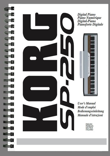 Korg 250 user - korg, manual