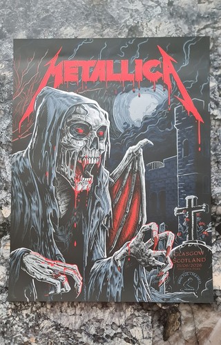 Metallica glasgow poster - metallica,