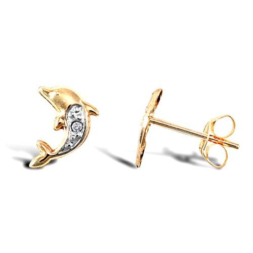 Stud earrings 9ct yellow - earrings, gold
