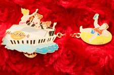 Hard Rock Cafe Pin ATLANTIC CITY Speed boat hat lapel