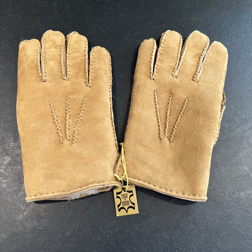 Sheepskin gloves brown tan - brown,