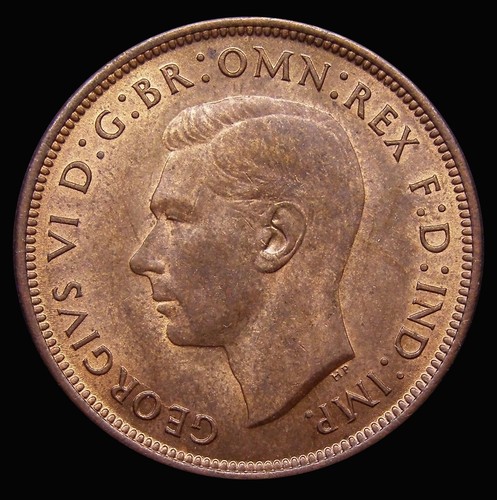 Penny 1937 unc with good - penny,