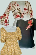 Three Pretty Summer Tops Size