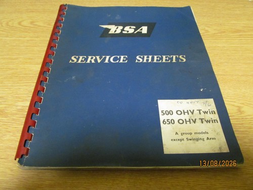 Bsa service sheets for 500 - service,