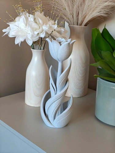 Spiral tulip flower vase - tulip,