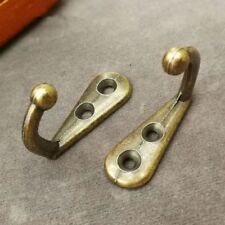 5X Antique Brass Hook Wall Door Hanger Hat Bag Robe Alloy Hooks