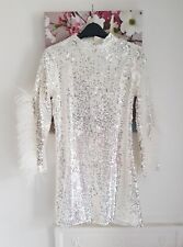 Zara Iridescent White Sequin &